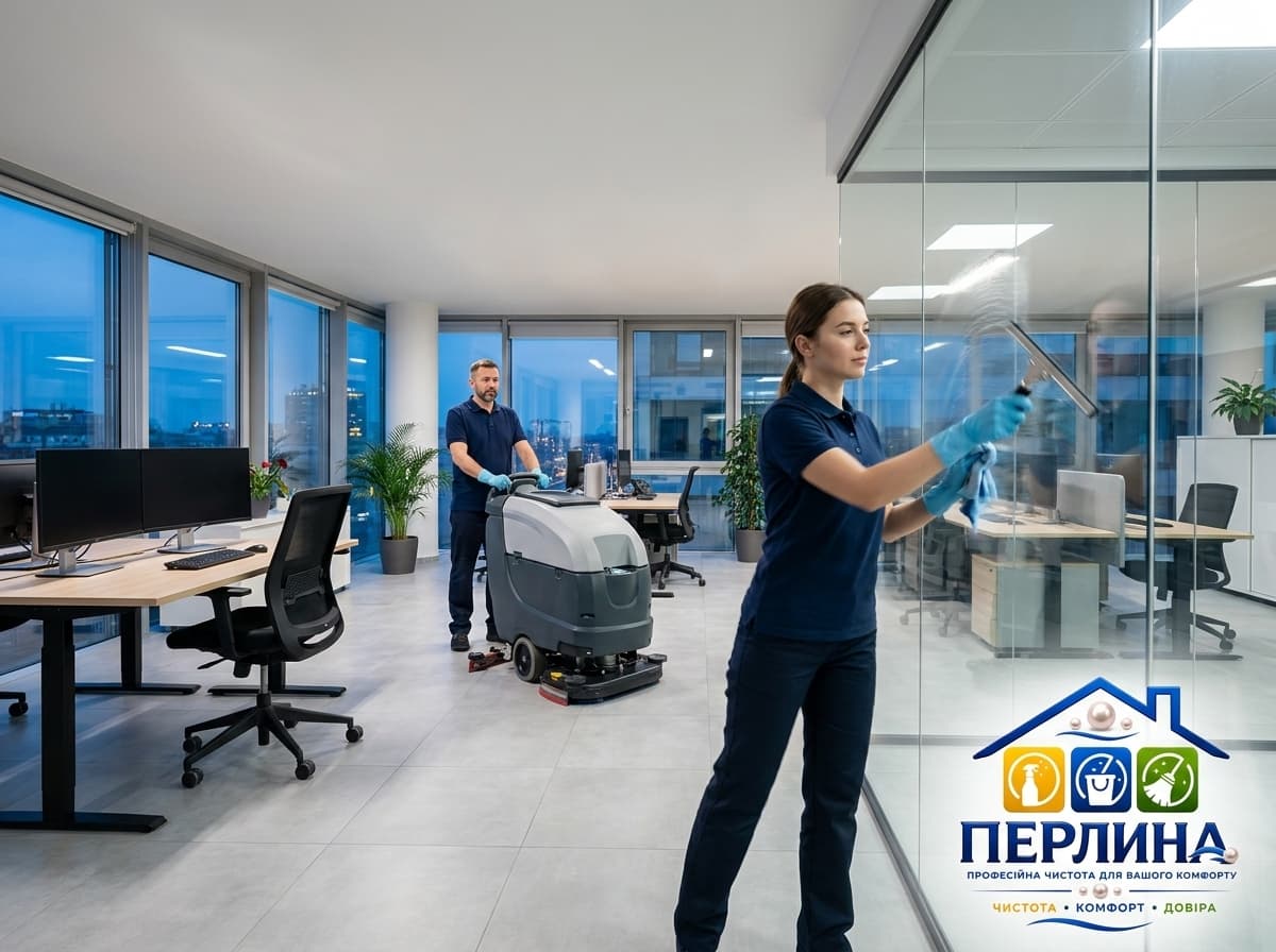 Професійне прибирання офісу командою Перлина Клінінг